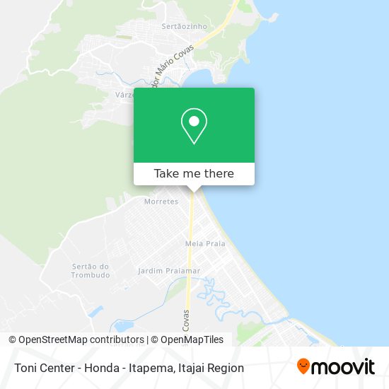 Toni Center - Honda - Itapema map
