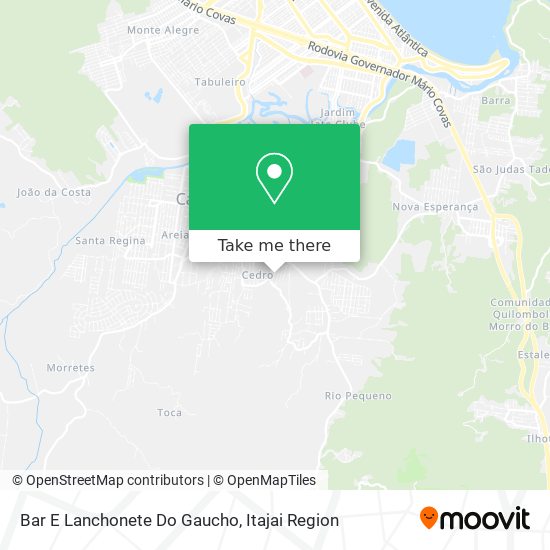 Bar E Lanchonete Do Gaucho map