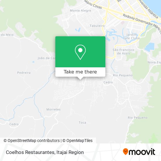 Mapa Coelhos Restaurantes
