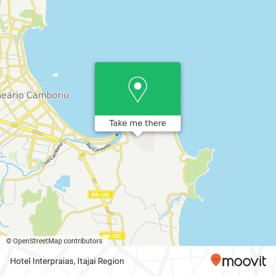 Mapa Hotel Interpraias, Da Barra Balneário Camboriú-SC 88332-240