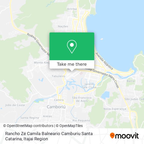 Rancho Zé Camila Balneario Camburiu Santa Catarina map