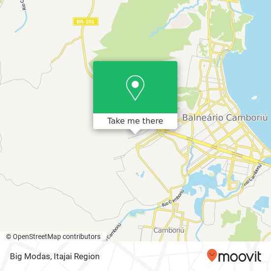 Mapa Big Modas, Rua Monte Branco, 784 Monte Alegre Camboriú-SC 88348-000