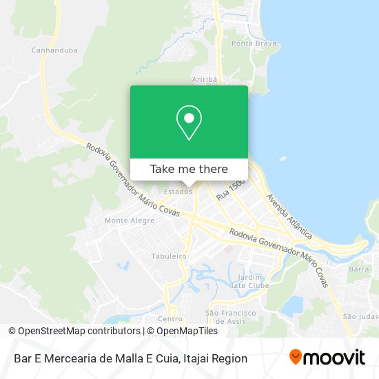 Mapa Bar E Mercearia de Malla E Cuia