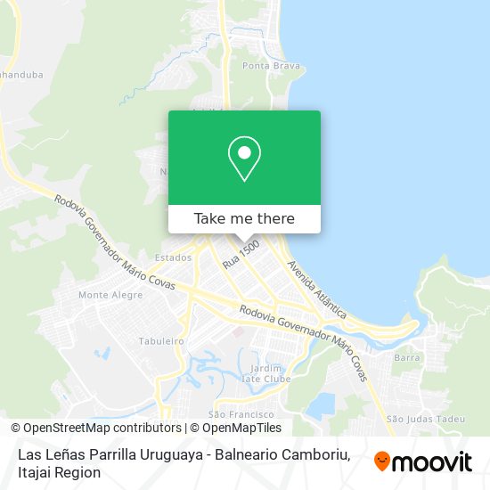 Mapa Las Leñas Parrilla Uruguaya - Balneario Camboriu