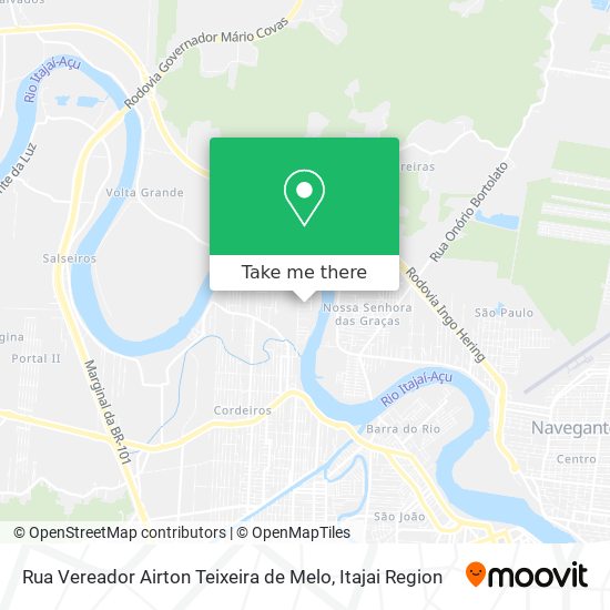 Mapa Rua Vereador Airton Teixeira de Melo