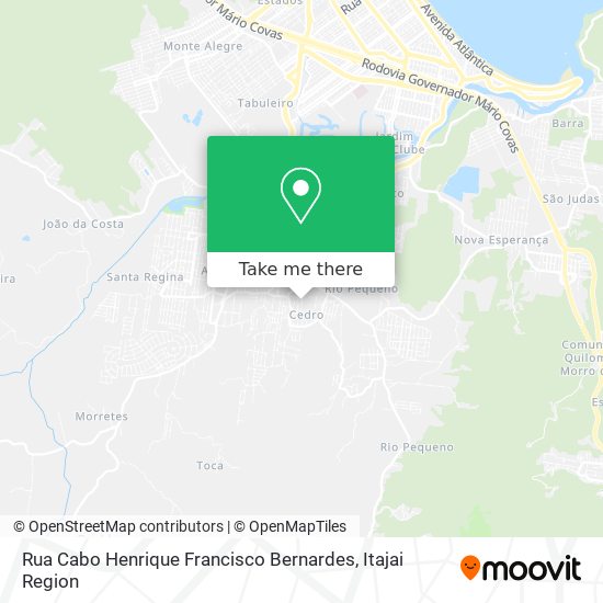 Rua Cabo Henrique Francisco Bernardes map