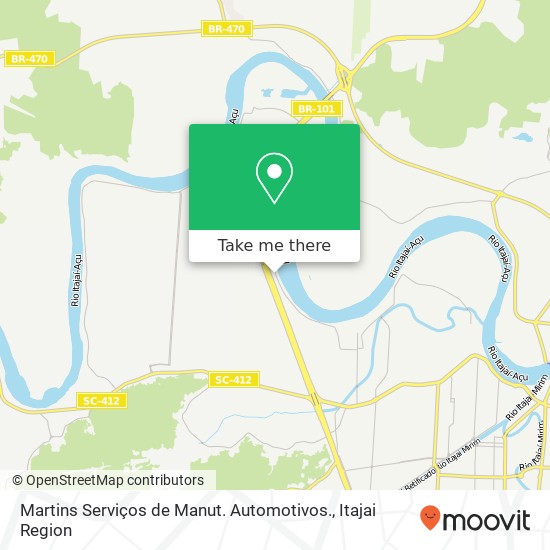 Mapa Martins Serviços de Manut. Automotivos.