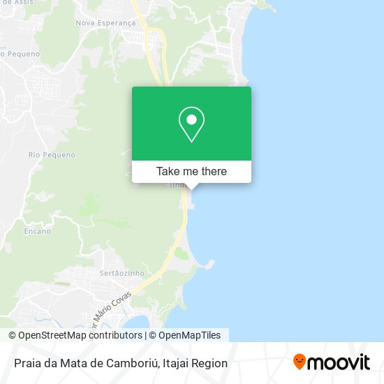 Mapa Praia da Mata de Camboriú