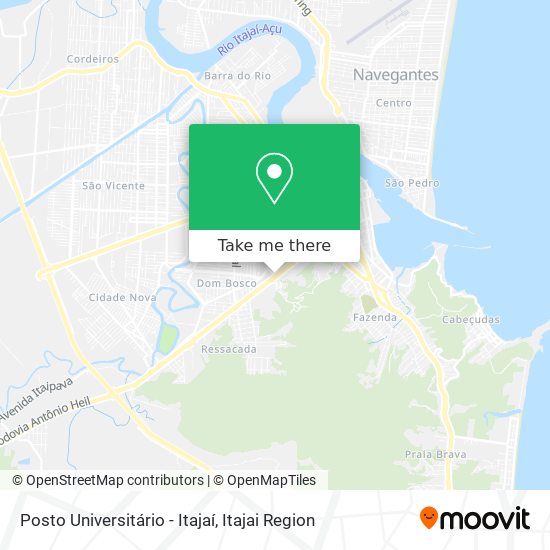 Posto Universitário - Itajaí map