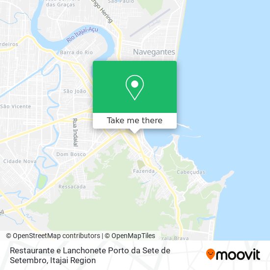 Mapa Restaurante e Lanchonete Porto da Sete de Setembro