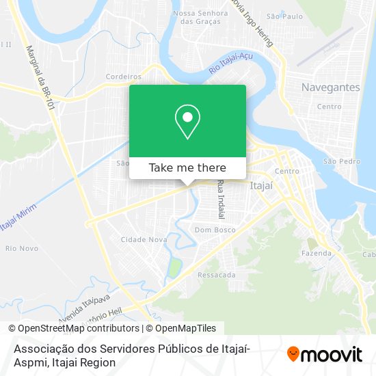 Associação dos Servidores Públicos de Itajaí- Aspmi map
