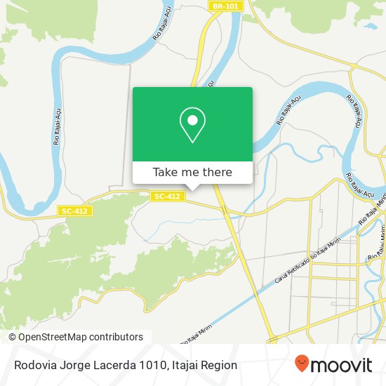 Mapa Rodovia Jorge Lacerda 1010