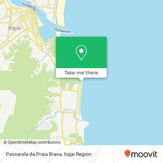 Mapa Passarela da Praia Brava