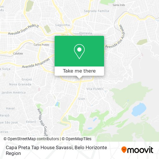 Capa Preta Tap House Savassi map