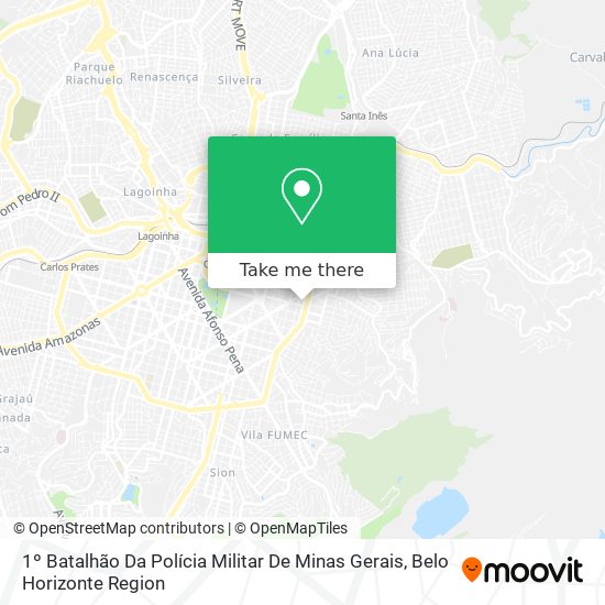 1º Batalhão Da Polícia Militar De Minas Gerais map