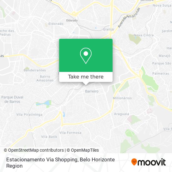 Estacionamento Via Shopping map