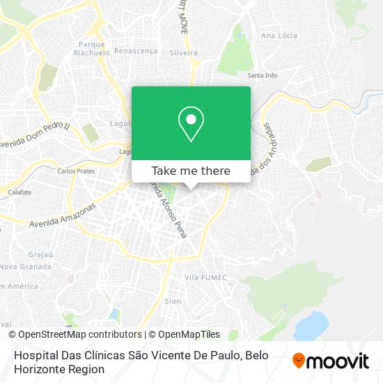 Mapa Hospital Das Clínicas São Vicente De Paulo