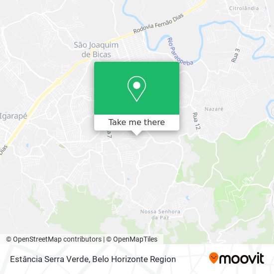 Estância Serra Verde map