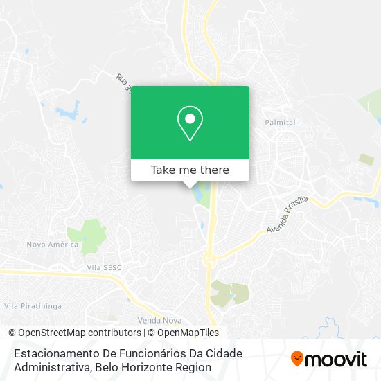 Estacionamento De Funcionários Da Cidade Administrativa map