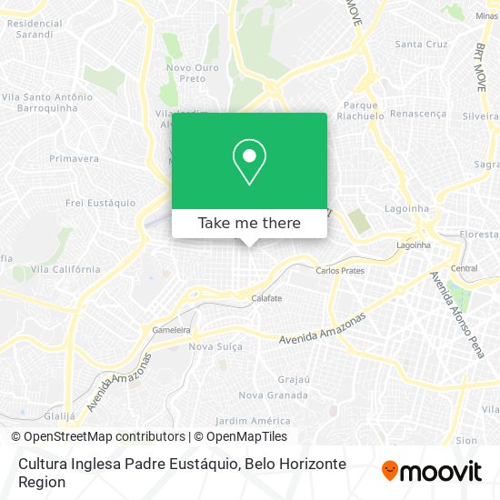 Cultura Inglesa Padre Eustáquio map