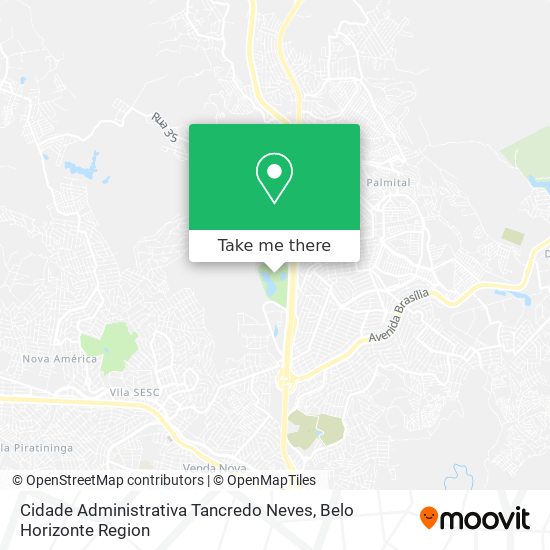 Cidade Administrativa Tancredo Neves map
