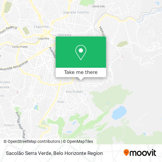 Sacolão Serra Verde map