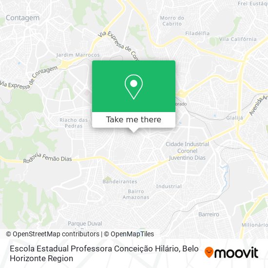 Mapa Escola Estadual Professora Conceição Hilário