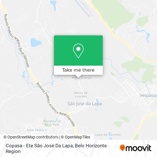 Copasa - Ete São José Da Lapa map