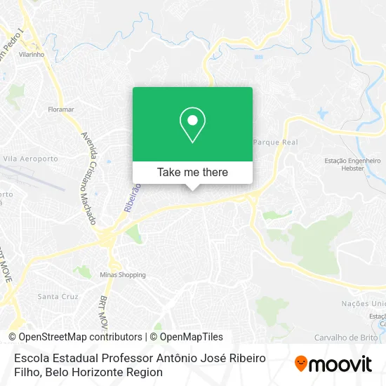 Mapa Escola Estadual Professor Antônio José Ribeiro Filho