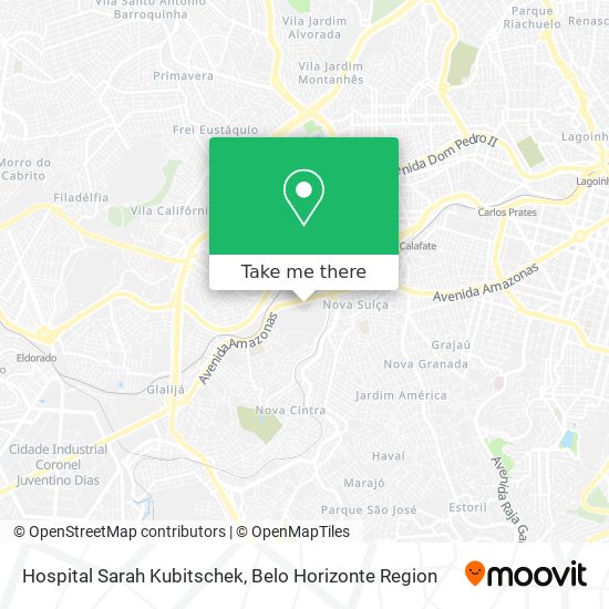 Hospital Sarah Kubitschek map