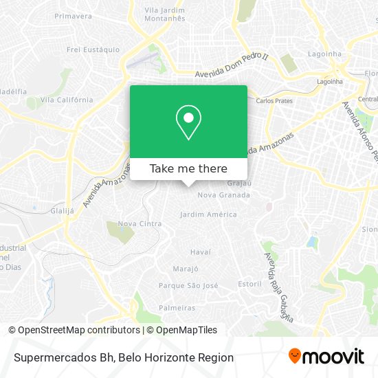 Supermercados Bh map