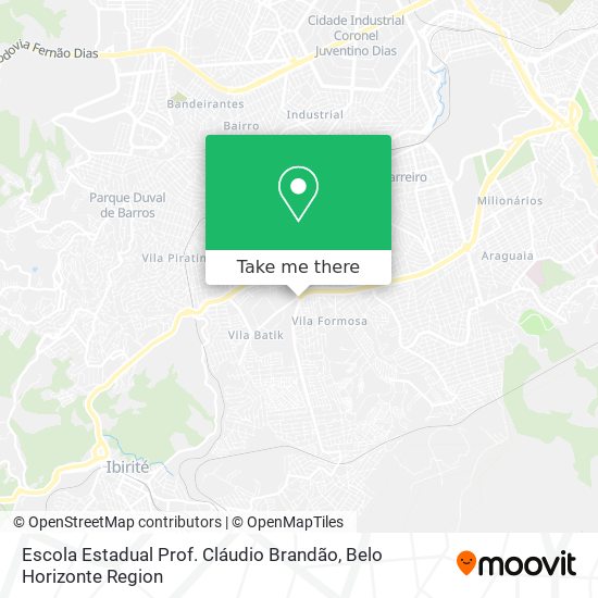 Mapa Escola Estadual Prof. Cláudio Brandão