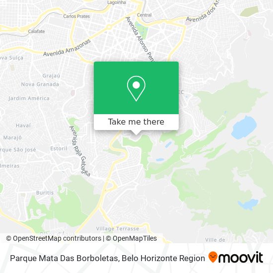 Parque Mata Das Borboletas map