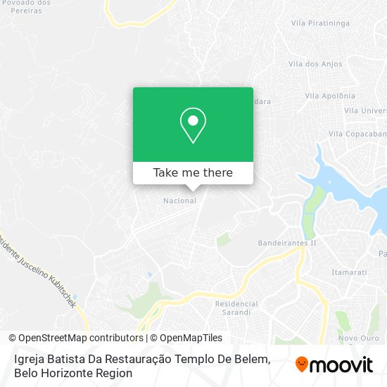 Igreja Batista Da Restauração Templo De Belem map