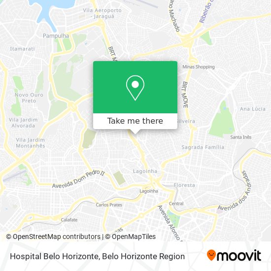 Mapa Hospital Belo Horizonte