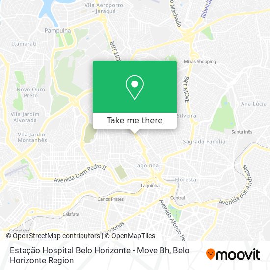 Estação Hospital Belo Horizonte - Move Bh map