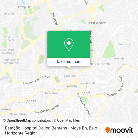 Estação Hospital Odilon Behrens - Move Bh map