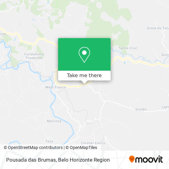 Pousada das Brumas map