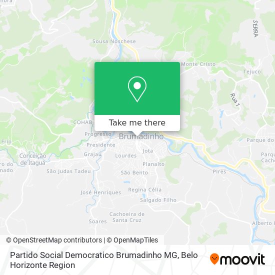 Partido Social Democratico Brumadinho MG map