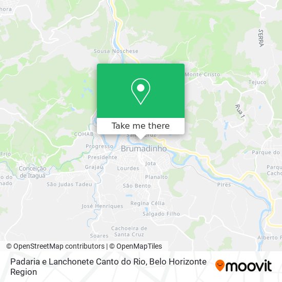 Padaria e Lanchonete Canto do Rio map