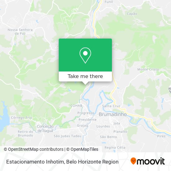 Estacionamento Inhotim map