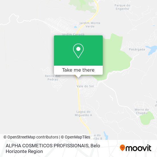 ALPHA COSMETICOS PROFISSIONAIS map