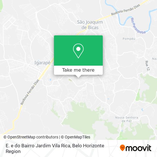 E. e do Bairro Jardim Vila Rica map