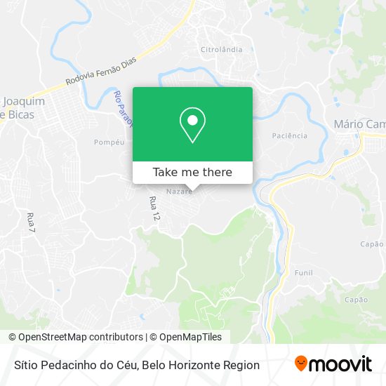 Sítio Pedacinho do Céu map