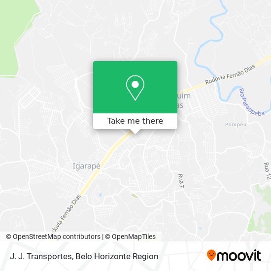 J. J. Transportes map