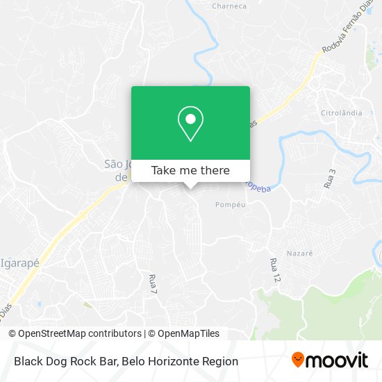 Black Dog Rock Bar map