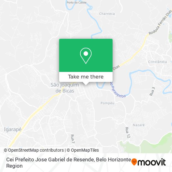 Cei Prefeito Jose Gabriel de Resende map