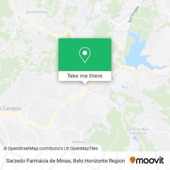Sarzedo Farmácia de Minas map