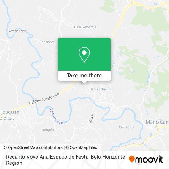 Recanto Vovó Ana Espaço de Festa map