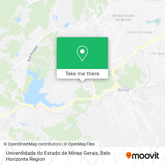 Univerdidade do Estado de Minas Gerais map
